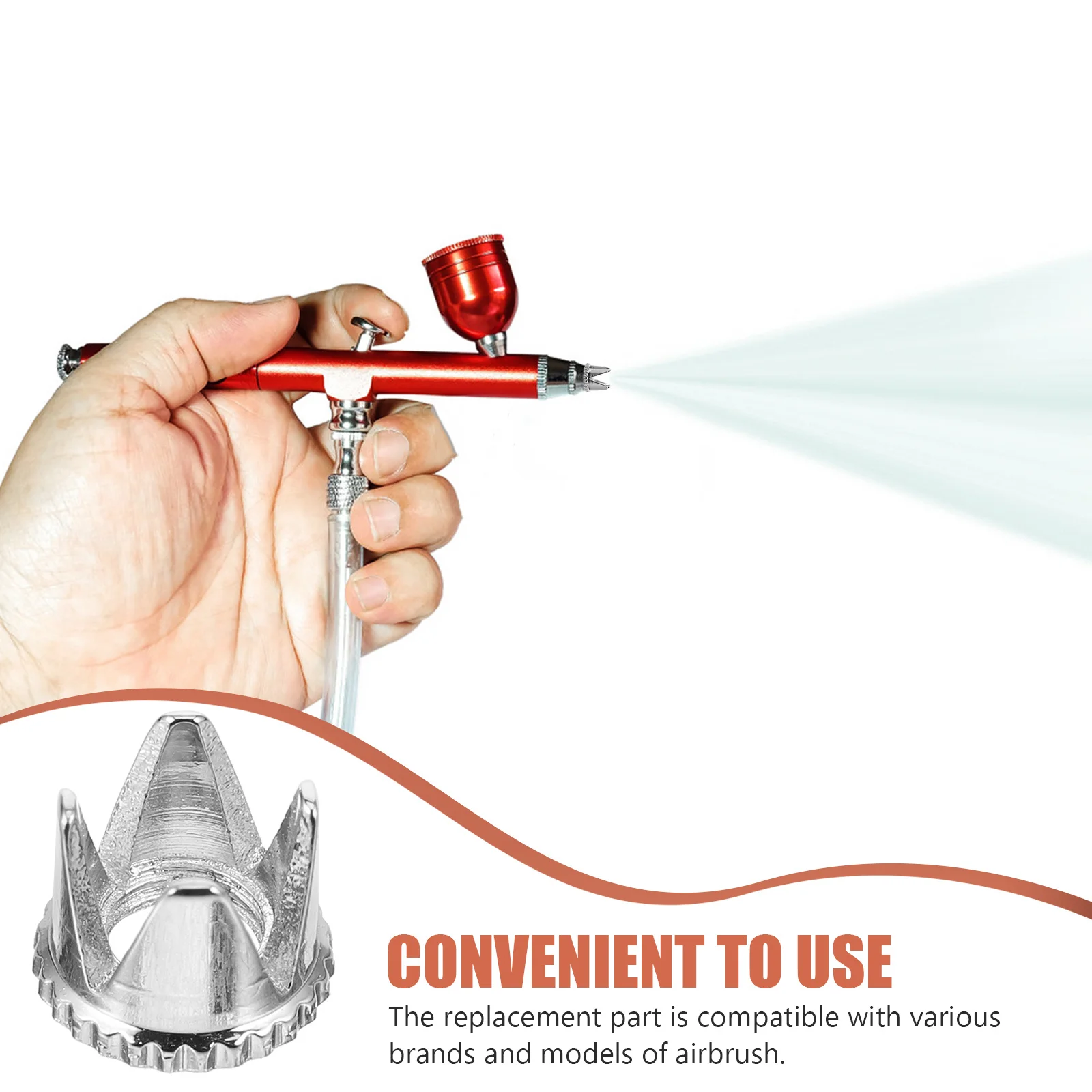 

Universal Stainless Steel Airbrush Needle Cap Replacement Precise Nozzle Cap Airbrush Replacement Parts Spray Paint Caps