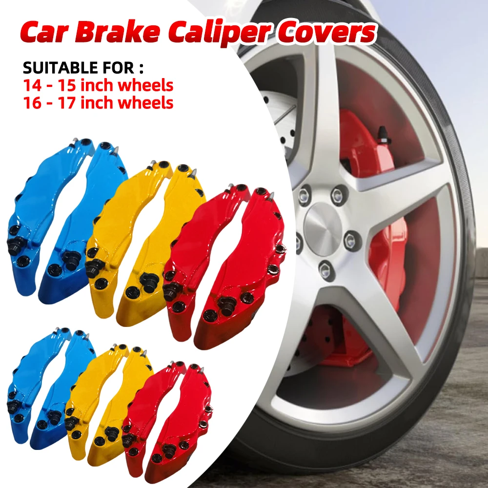 4Pcs Disc Brake Caliper Cover for Car Front Rear Wheel 3D Decor Replacement Parts Heat Resist Universal Race Modify Accessories