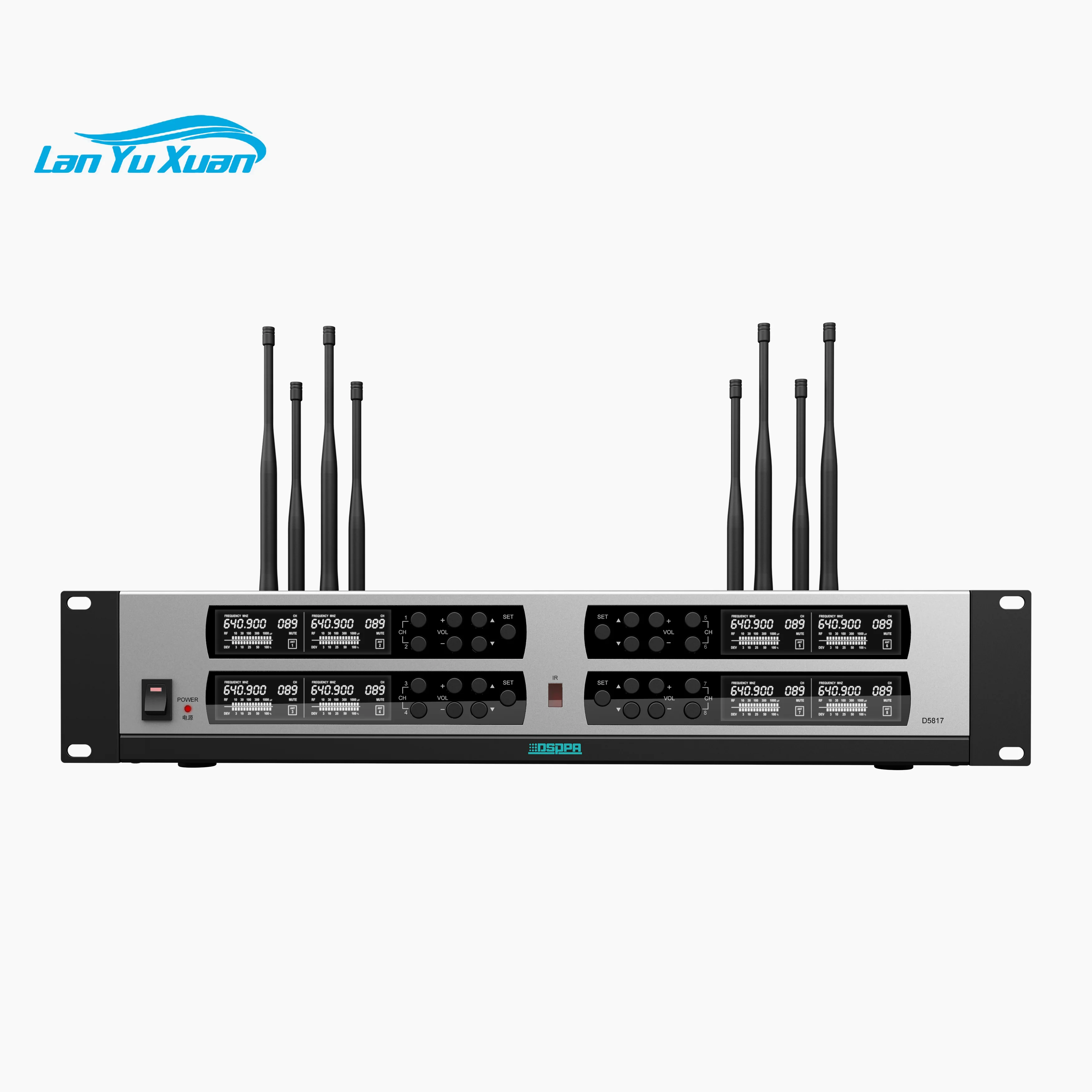 PLL True Diversity UHF Wireless Conference Microphone System with Translation Function