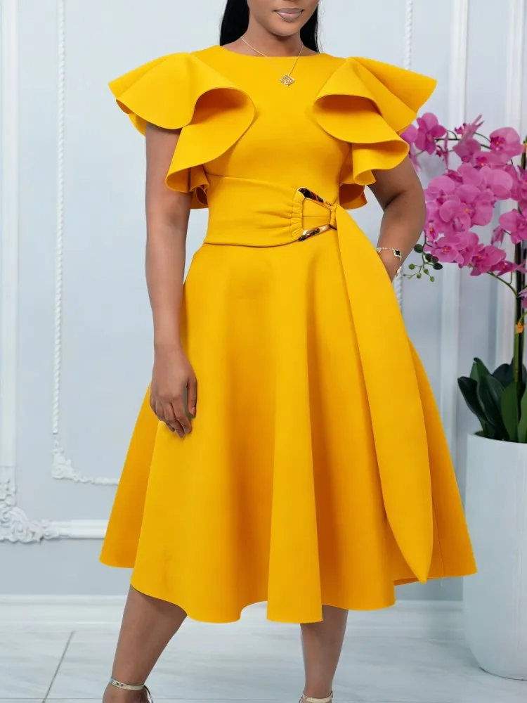 

Летнее-осеннее африканское платье с коротким рукавом, сексуальное платье с круглым вырезом, приталенное, для офиса и вечеринок, для женщин.