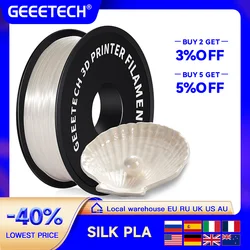 Fio de seda 1kg 1.75mm do filamento do pla 3d de geeetech material da impressora 3d recargas da cópia, pacote rápido do vácuo da entrega