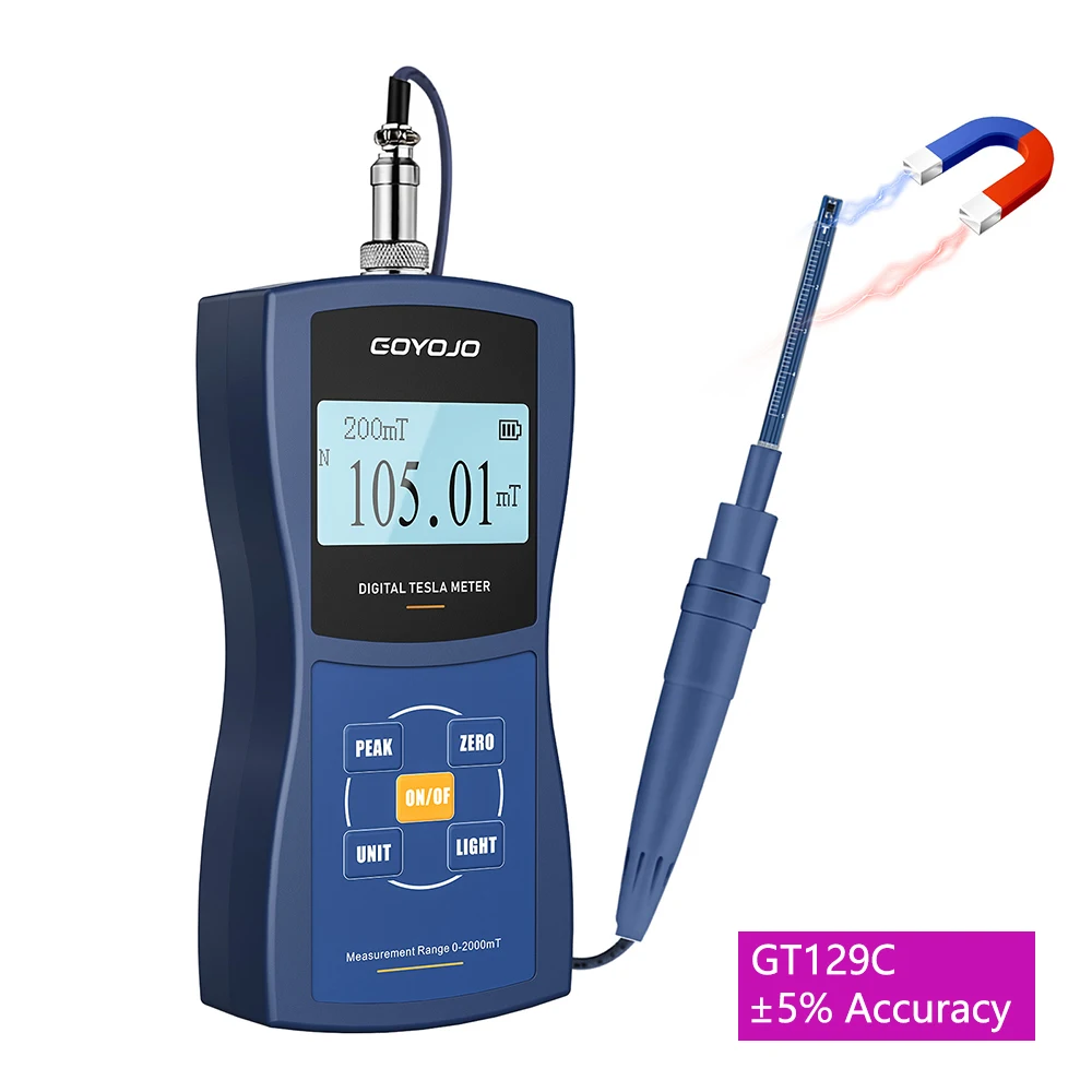 Gauss-meter met permanente magneet Handheld digitale Tesla-meter Magnetische fluxmeter Oppervlaktemagneetveldtest 5% 2% 1% nauwkeurigheid