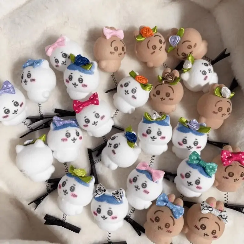 Cute Chiikawa Hair Clip Girl 2025 New Funny Hachiware Side Clip Haircao Sakya Fun Bangs Bb Chuck Nakrycie głowy Przyjaciel Prezent