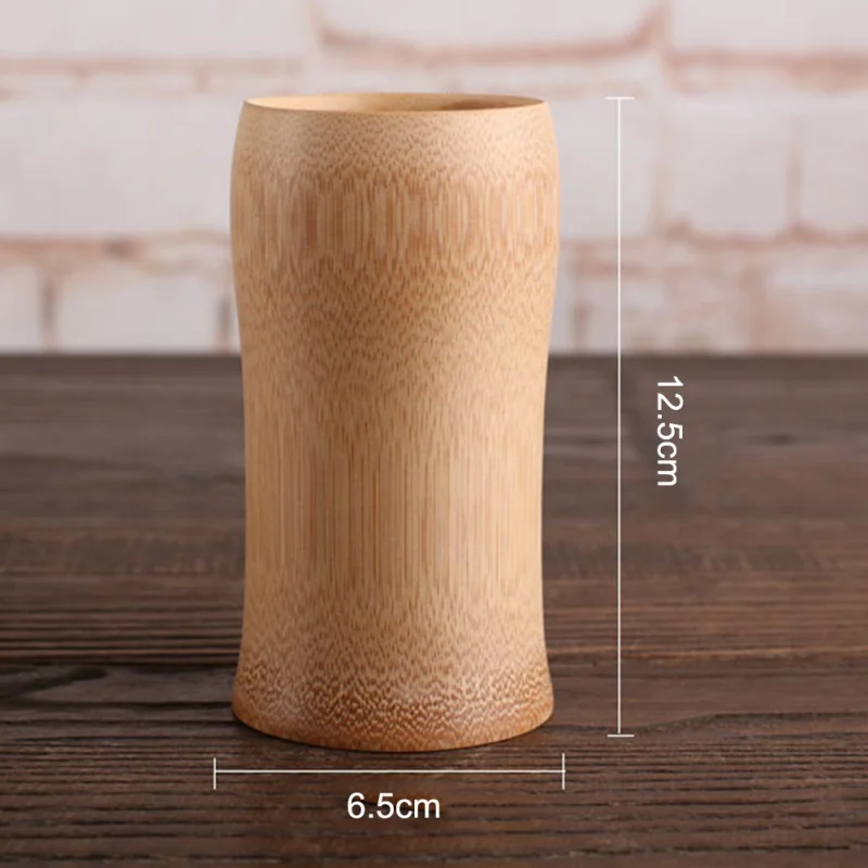 Vintage Coffee Juice Milk Cup Natural Bamboo Drinking Cup Tea Beer Japan Style Wooden Cup Breakfast Beer Milk Drinkware New