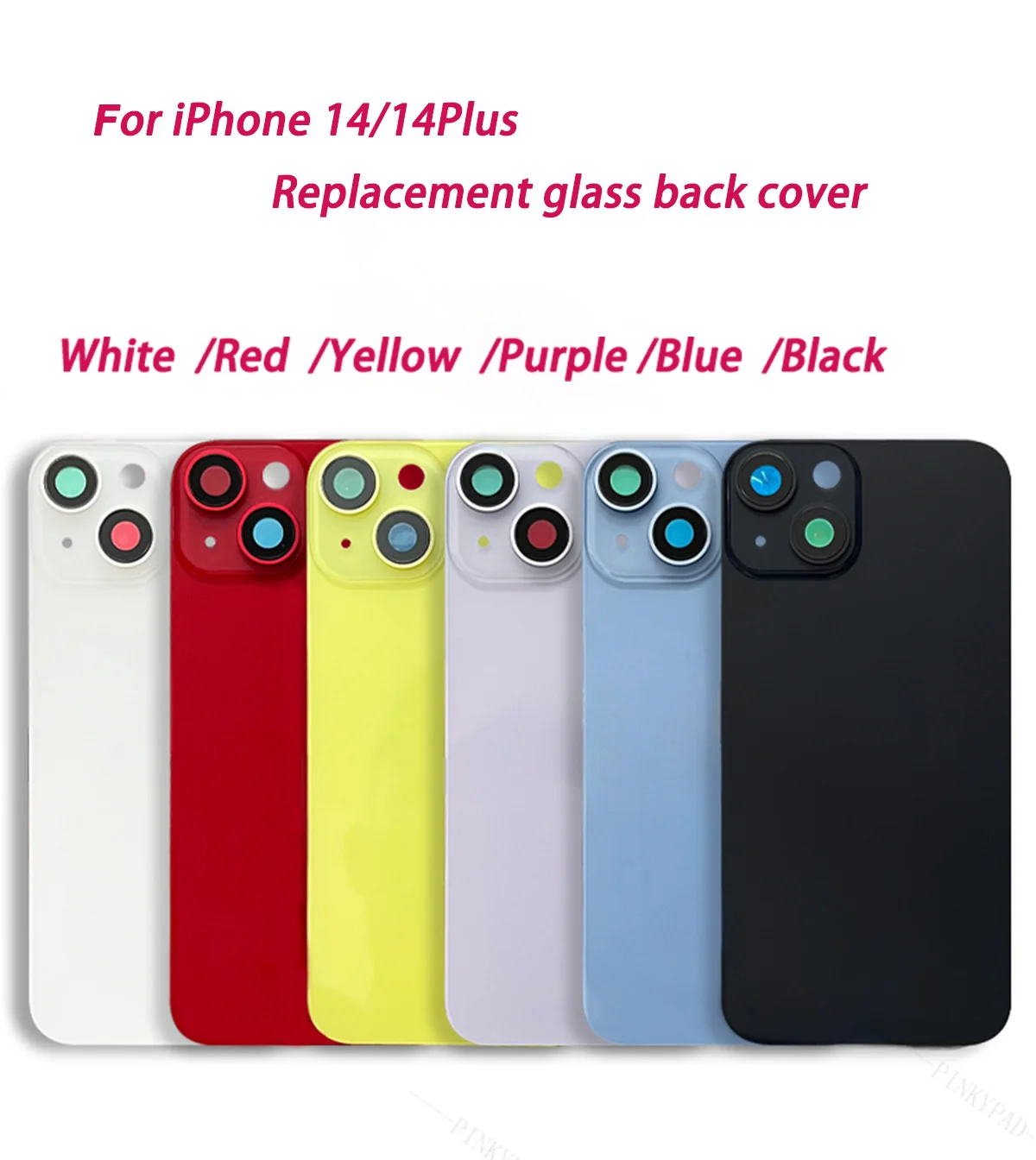

For iPhone 14plus rear glass replacement, original size with camera lens, magnets + professional repair tool kit