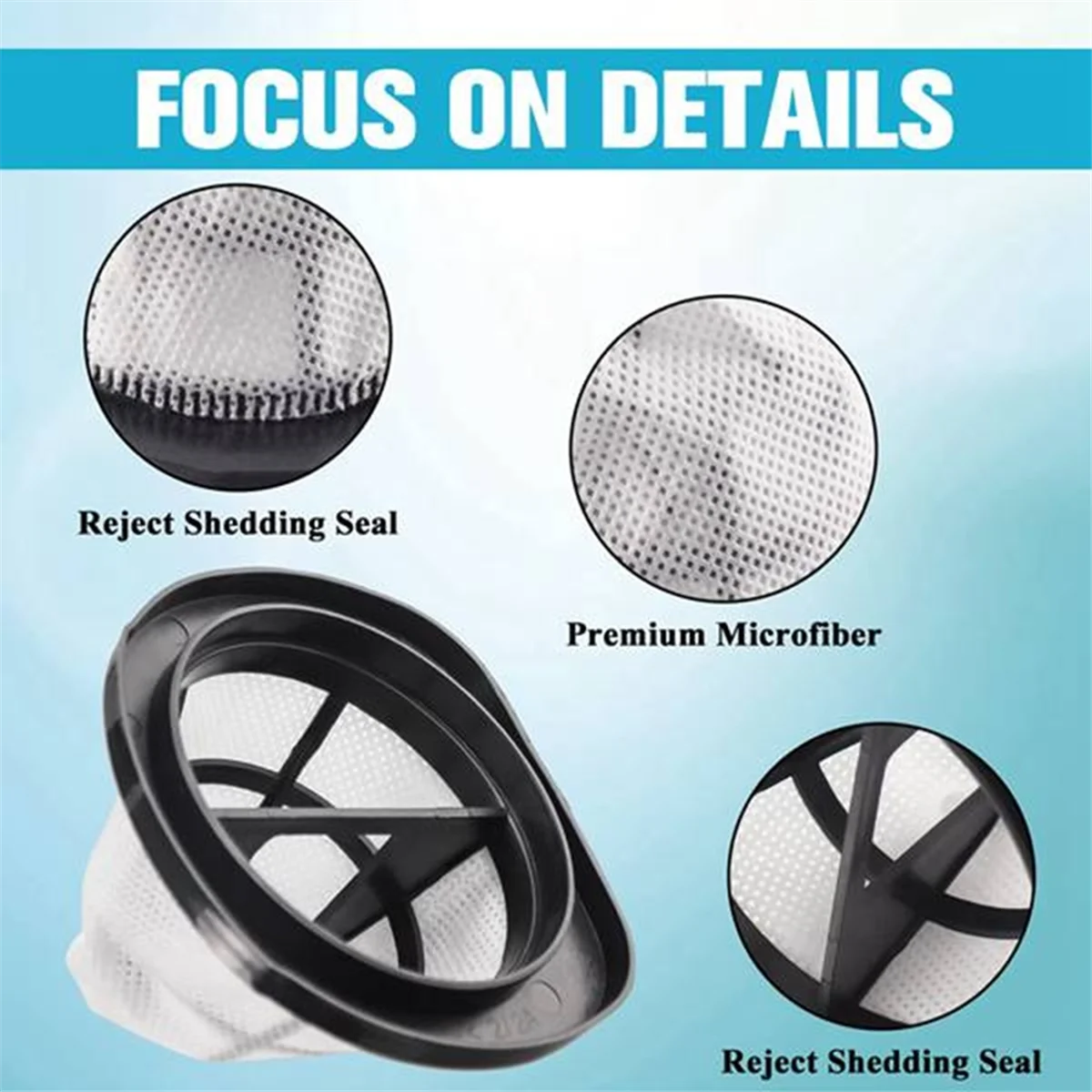 6PCS Vacuum Filter Accessories Fit for Bissell 38B1 38B1L 1059 Series Vacuum Cleaner Accessories Replacement Parts