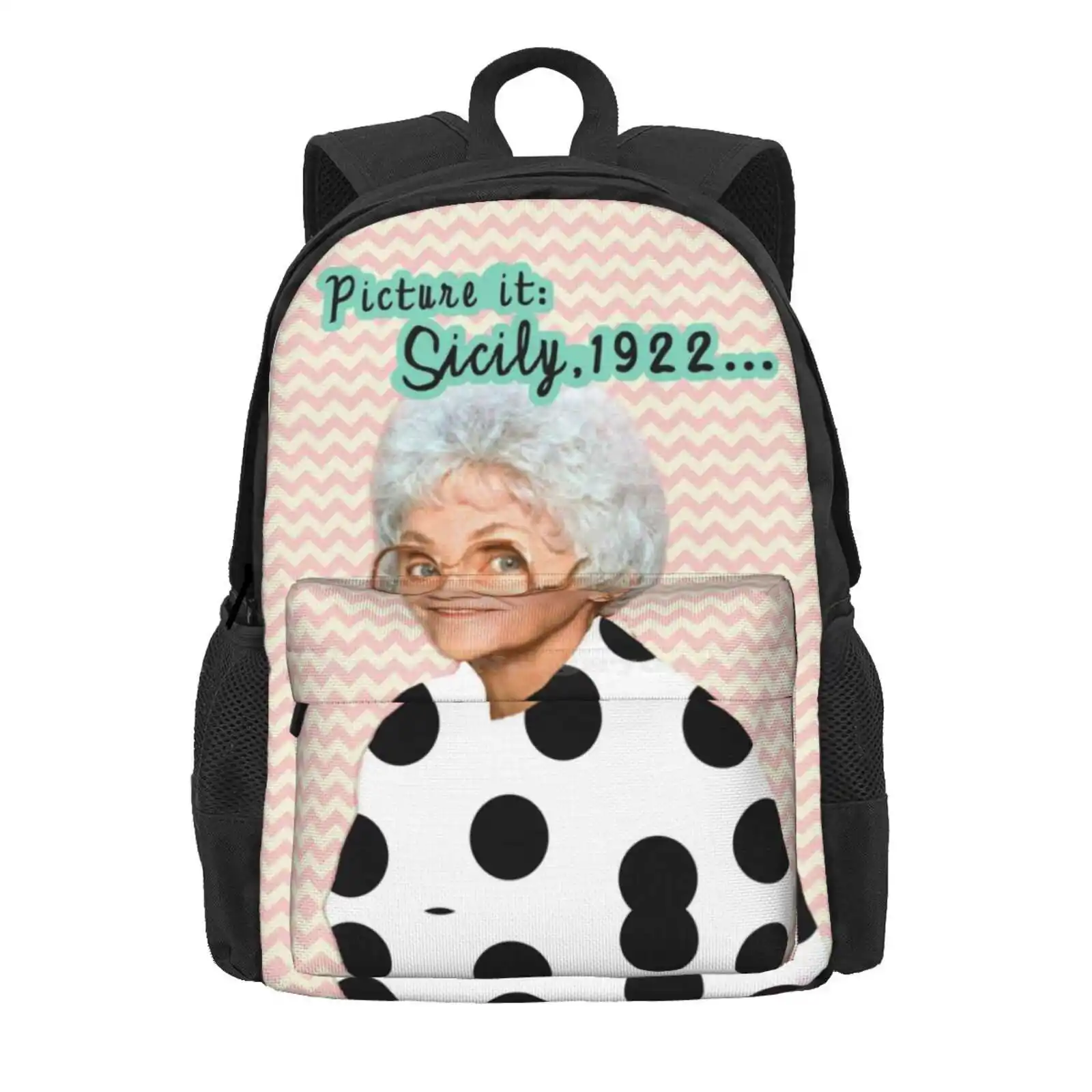 Sophia Petrillo Hot Sale Schoolbag Backpack Fashion Bags Sophia Petrillo Golden Girls Sicily Aged Tv Sitcom 80S 90S Retro