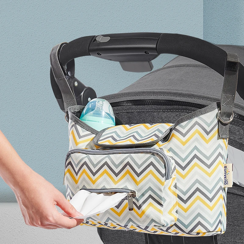 Sunveno Mommy Single Shoulder Bag Baby Stroller Organizer Suitable for Traveling with Baby Convenient Diaper Bag