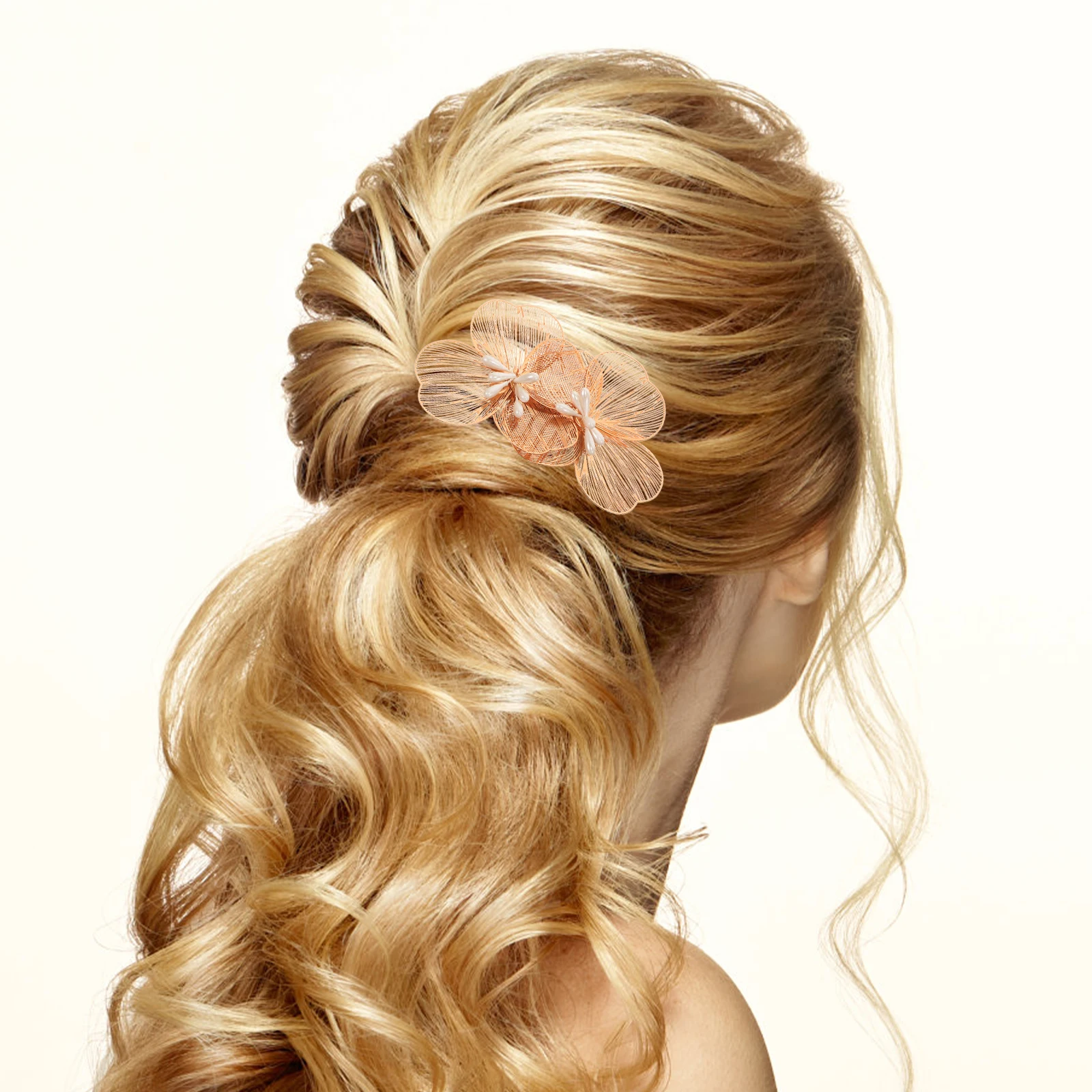 

Golden Flower Hair Comb Vintage Wedding Bridal Accessories Side Comb for Women Hair Combs Decorative Floral Hairstyle