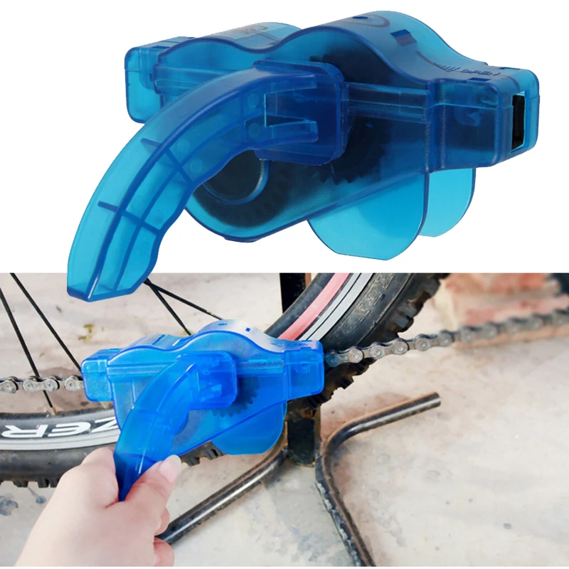 Bicycle Chain Cleaner Portable Bike Clean Machine Brushes Scrubber Mountain Cycling Cleaning Outdoor Accessories Wash Tools