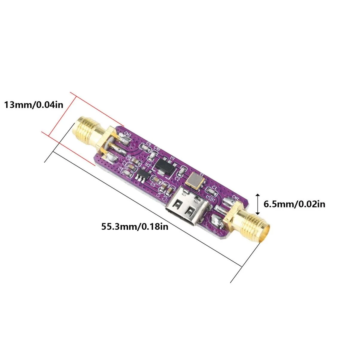 مرشح المنشار النشط ADS-B 1090 ميجا هرتز 1.09 جيجا هرتز ومصدر طاقة LNA 5 فولت