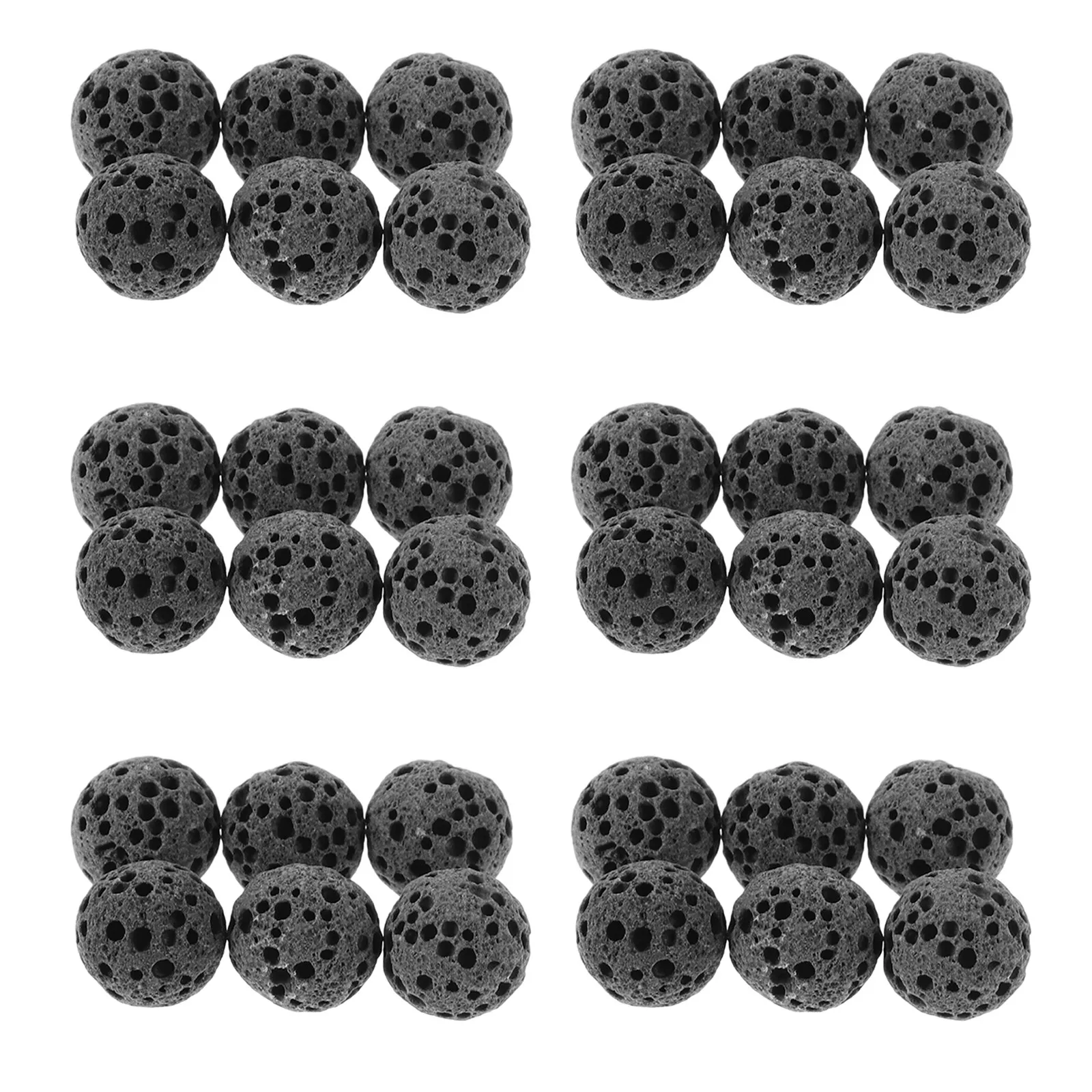 1 paquet de perles rondes en pierre de lave volcanique naturelle noire, remplisseurs décoratifs pour vase, pierres diffuseuses d'arômes, parfum d'huiles essentielles
