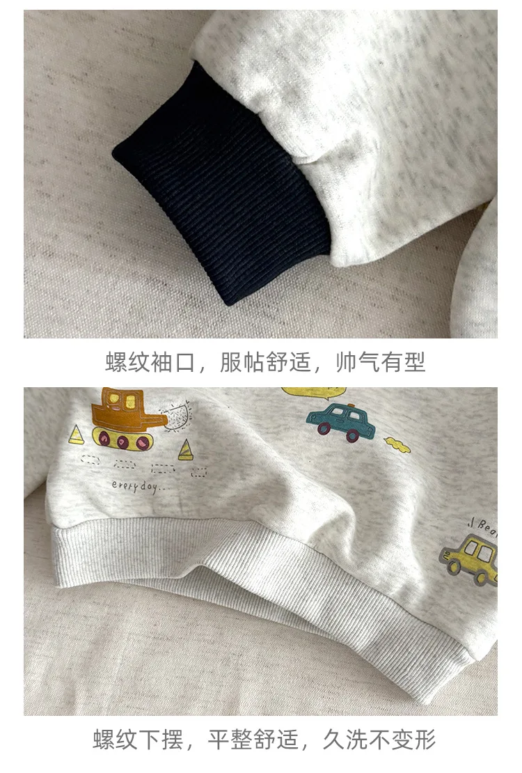 Neuer Kinderpullover mit Kragen für Frühling und Herbst, atmungsaktives, bedrucktes Oberteil für Mädchen und Jungen, weiches, bequemes Langarmshirt für Kinder – Detail 14