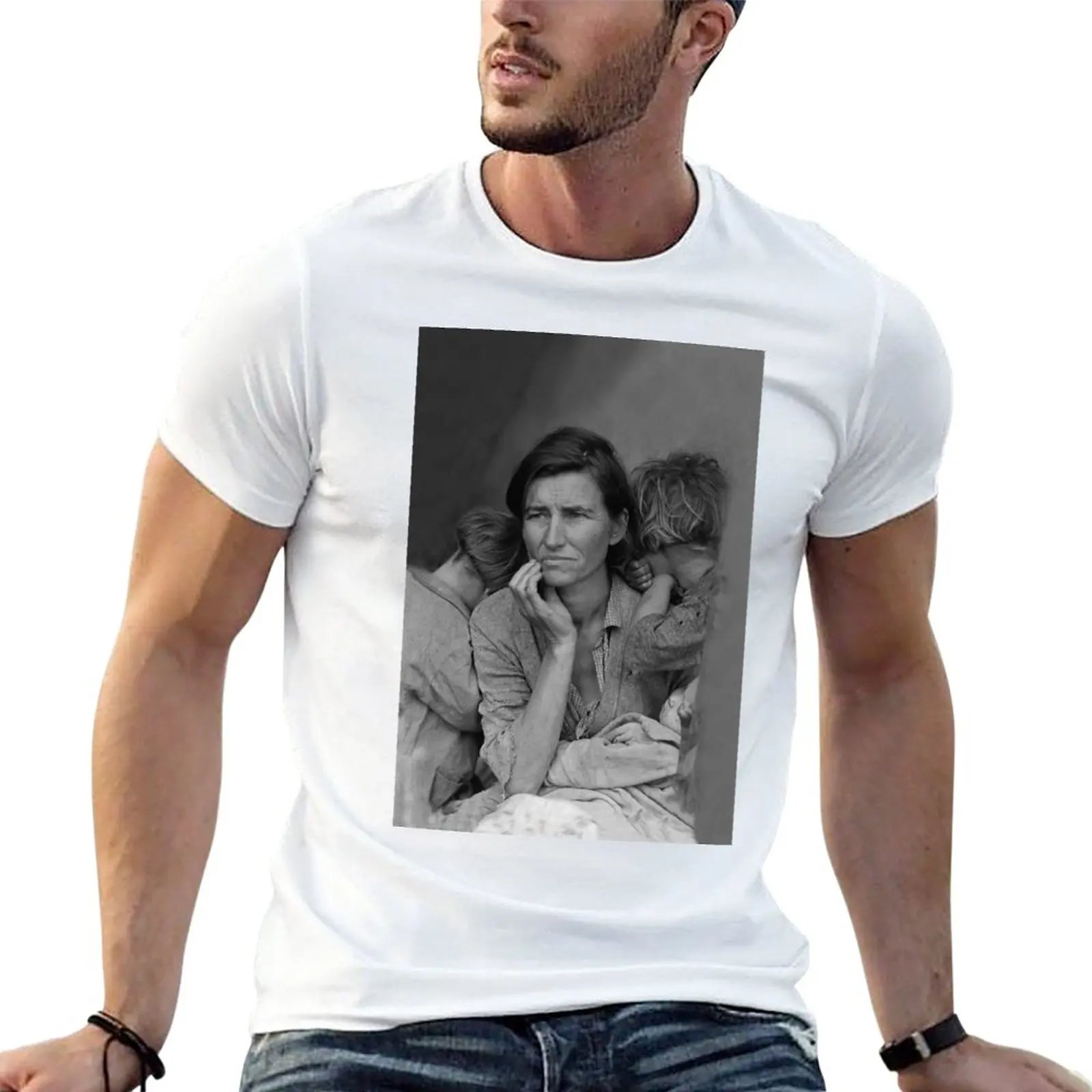 Dorothea Lange - Migraint Mother During the Dust Bowl T-Shirt t-shirts man man clothes black t shirts for men