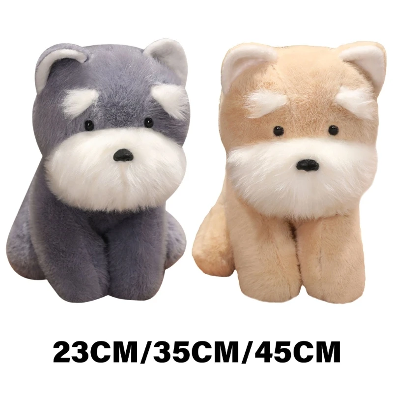 F19F Perro peluche para niños, decoración habitación, muñecos peluche, sofá, escritorio, juguete para perros