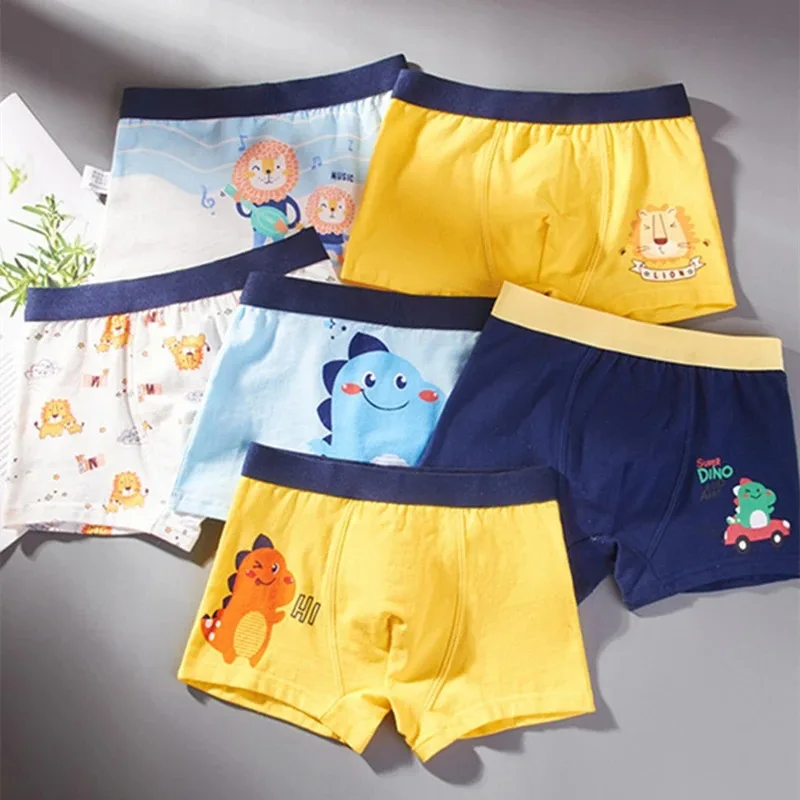 Cotton Kids Boys Boxer Underpants Big Childrens Panties Cozy Children's Underwear Mid Small Baby Panty Boy Shorts Packing