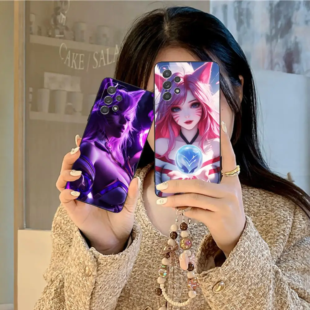 

Чехол для мобильного телефона LOL Ahri для Samsung Galaxy M55 54 42 35 34 33 32 23 22 15 14 13 12 F55 5G Цветной защитный смартфон Pretty