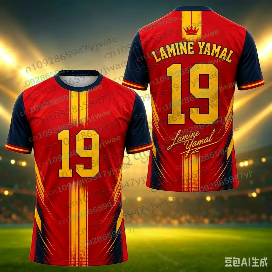 Heißer Verkauf Spanien Yamal FERRAN Gedenk-Fußballtrikot Top Sommer Erwachsene Kinder Sport T-Shirts Sonderedition Fan-Fußballtrikot