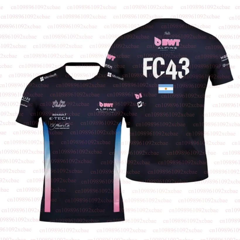 2026 Camiseta de moda de secado rápido transpirable del equipo alpino de motocicleta para hombres y niños