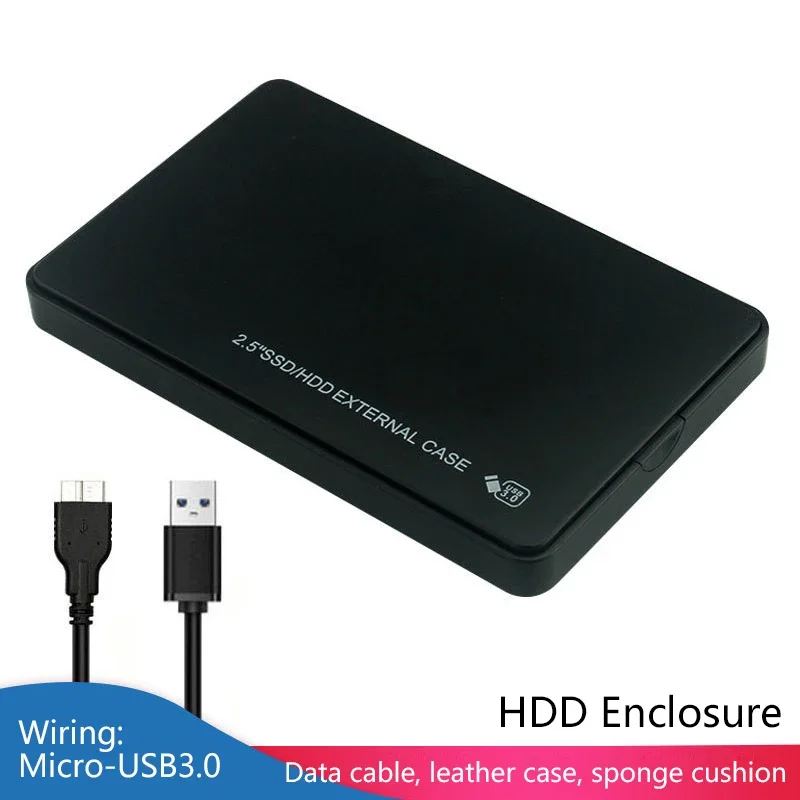 USB3.0 HDD Enclosure  Mobile Shell 2.5-inch SATA3 External Card Enclosure HDD Hard Drive Enclosure Tool-free