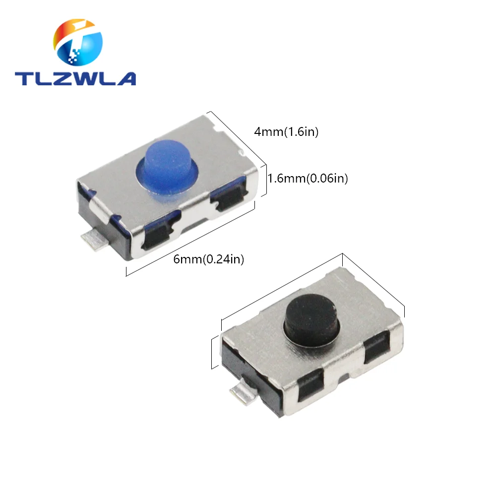 10PCS 3X6X2.5MM NO Micro Switch Normally Closed 3X6 SMD Touch Silica Gel Button Keys Interrupteur 4*6 NC Soft Button SMD 3*6*2.5