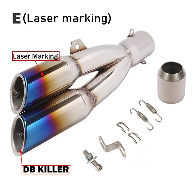 51 مللي متر العالمي للدراجات النارية العادم الأنابيب الهروب موتو الخمار DB القاتل ل DUKE Z650 MT09 790 890 CF800MT Z900 Z400