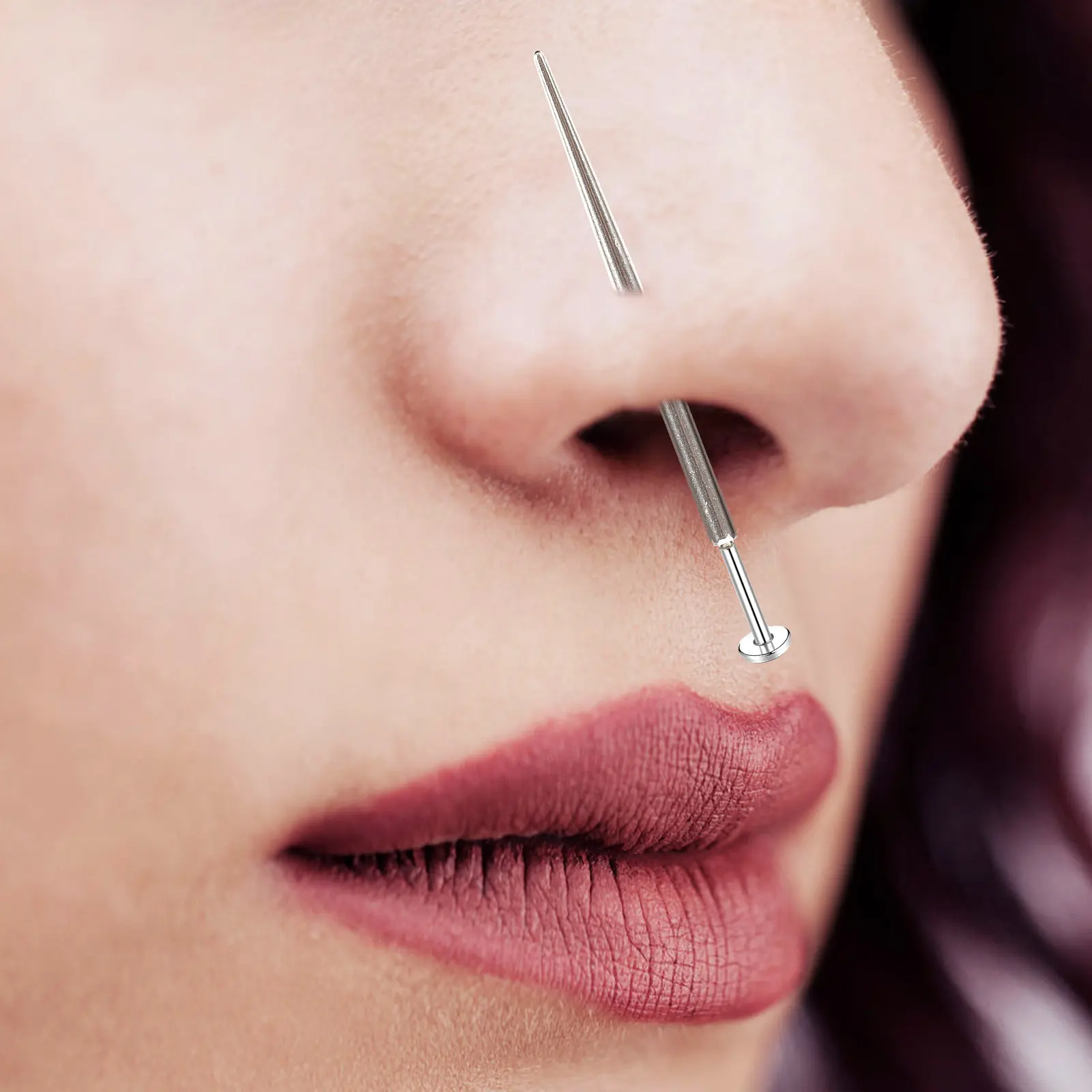 8Pcs Premium Stainless Steel Piercing Taper Pin Safe Reliable Piercing Assistant Tool for All Body Piercings Easy Installation