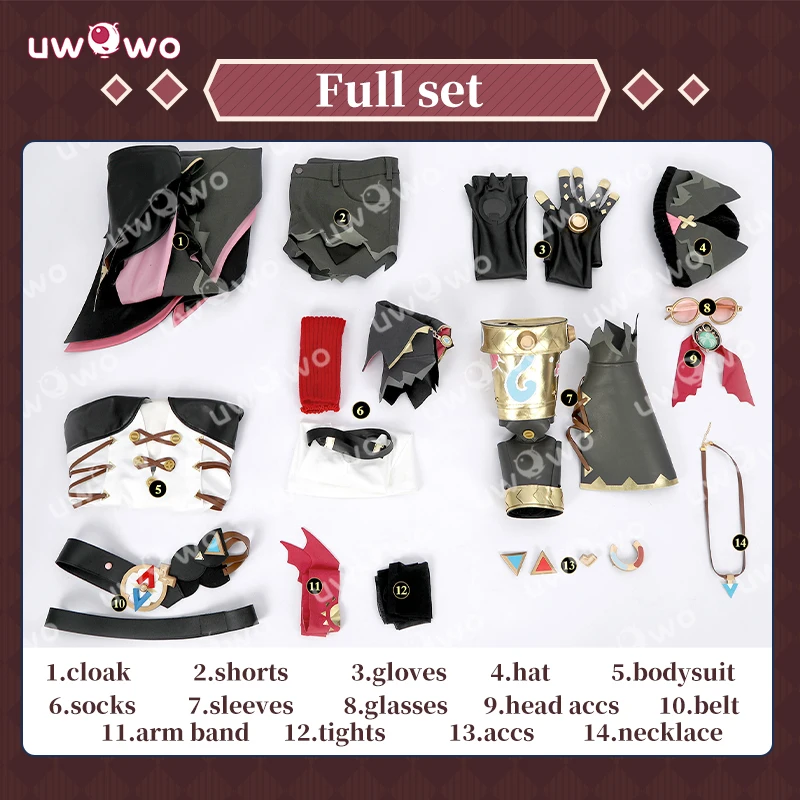 UWOWO Jahoda Cosplay Collab Series: Genshin Imapct Jahoda Song of the Welkin Moon Cosplay Costume XS-2XL Halloween Costume