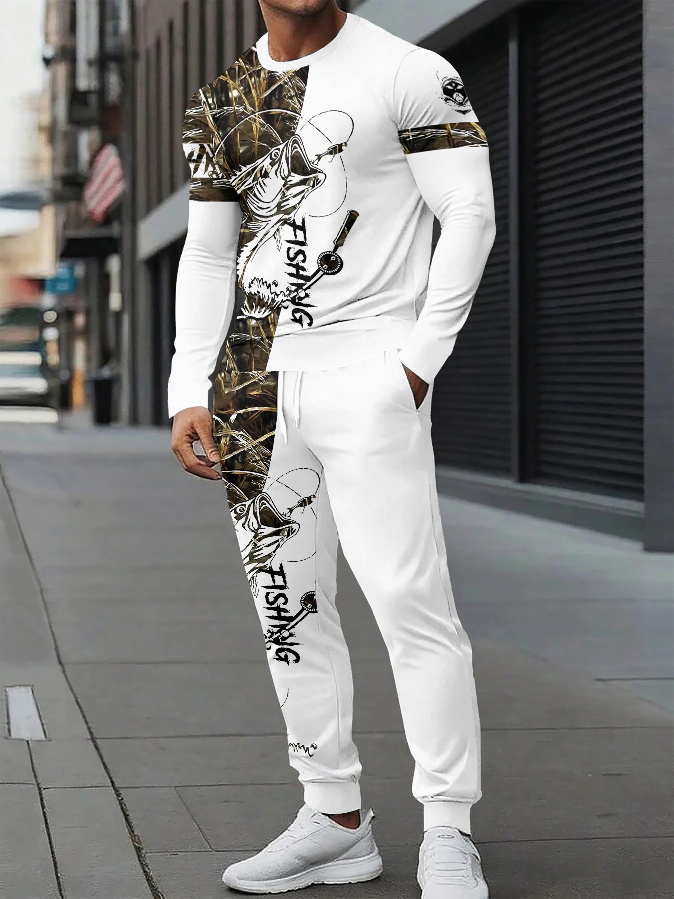 

Комплекты из двух предметов с принтом животного волка и льва, комплект для мужчин и женщин, модные брюки, комплекты из 2 предметов, спортивный костюм, спортивный комфорт