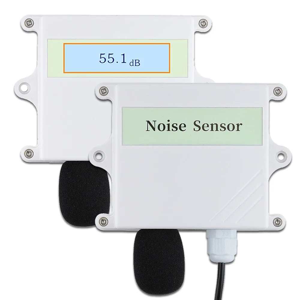 30-130dB Noise Sensor Module with LCD Display Modbus-RTU RS485 4-20mA 0-10V Industrial Decibel Meter Transmitter 20Hz-12.5KHz