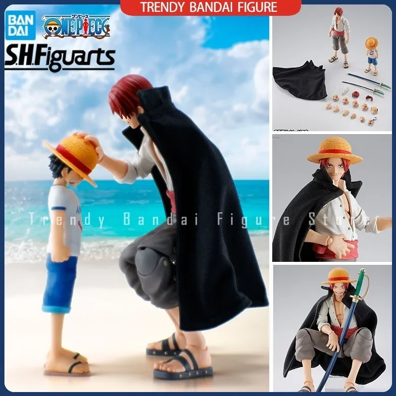 Pre-Sale Bandai Souls Limited S.H.F Series One Piece Shanks & Monkey D. Luffy (Boy) S.H.Figuarts Action Figure Anime Model Toy