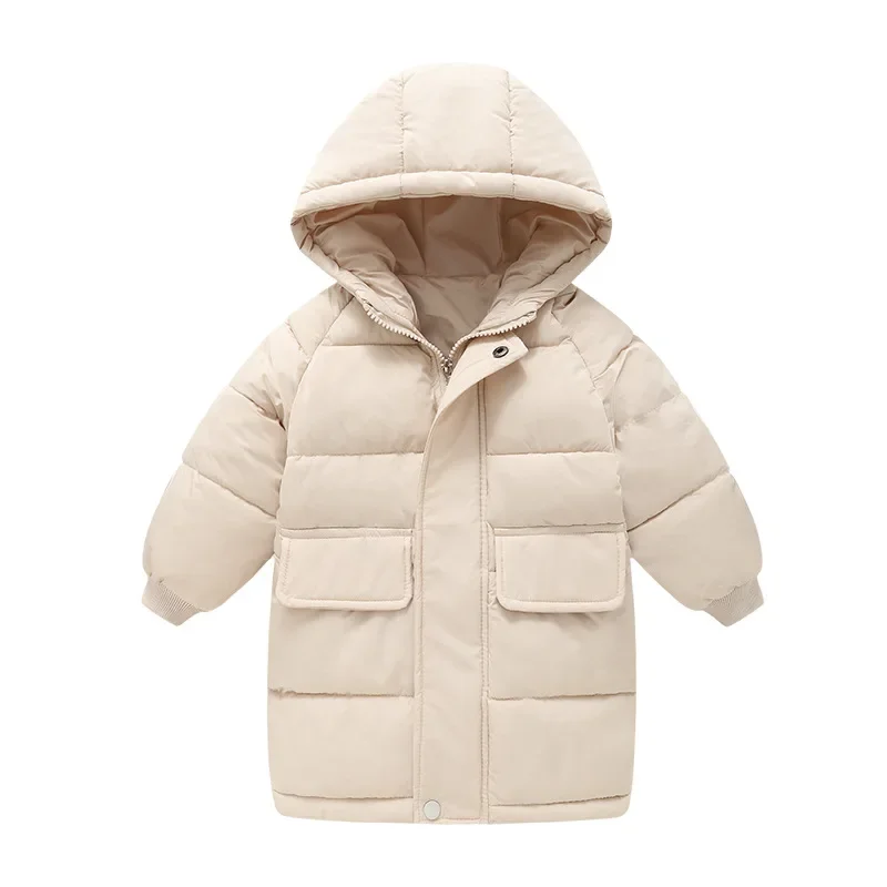 Children's Down Jacket Girls' Mid Length Boys' Over Knee Big Boys' and Small Babies' Fashion Trend