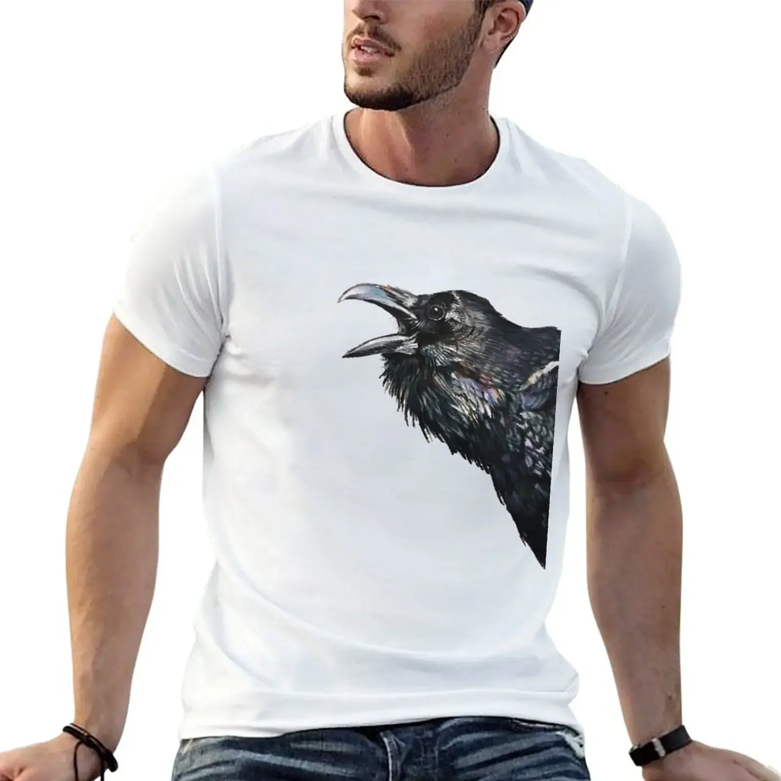 Crow T-Shirt vintage t shirts sublime man t shirt summer tops Men's t-shirts