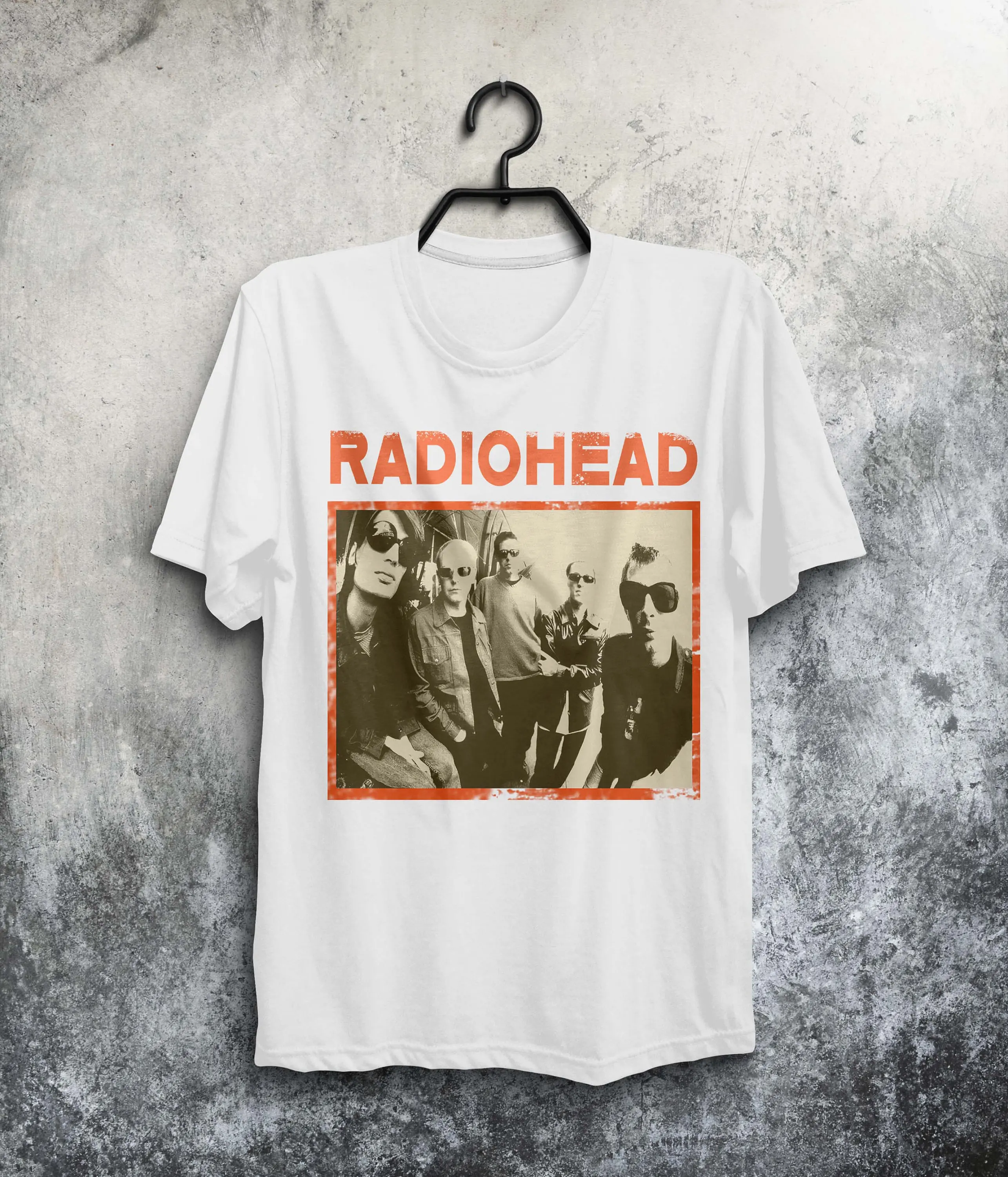 Radiohead Group Shirt Prtin Art T Shirt Gift Men's Retro Round Neck Printed T-shirt