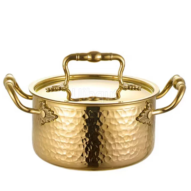 304 stainless steel small hot pot One person, one pot for household and commercial use Square personal hot pot chafing dish