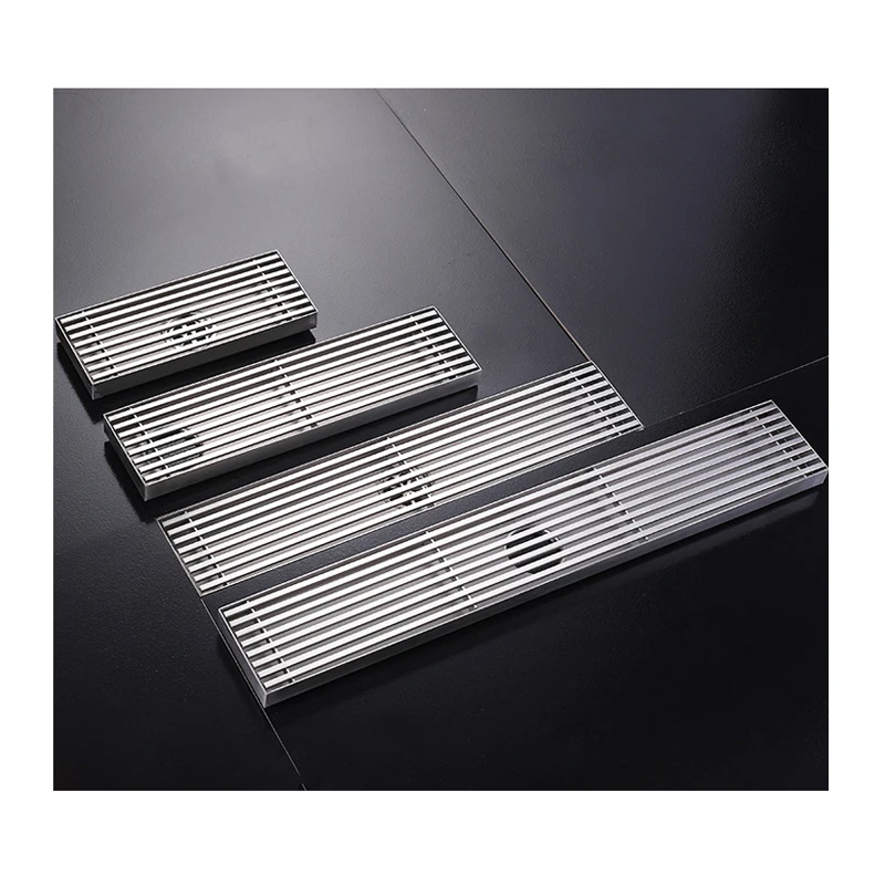Modern Black Gray Bathroom Shower Floor Drain Brass 4 Inch Anti Odor Eco-Friendly Anti-Corrosion Stainless Steel 201/304