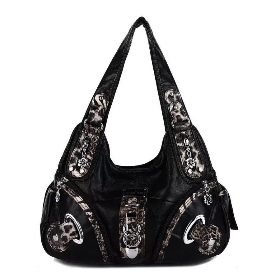 Angel Kiss Women's Fashion Shoulder Bag Large Top-Handle Satchel Dumpling Pack Multi-Pocket Coffee Shoulder Bag Purse image 3