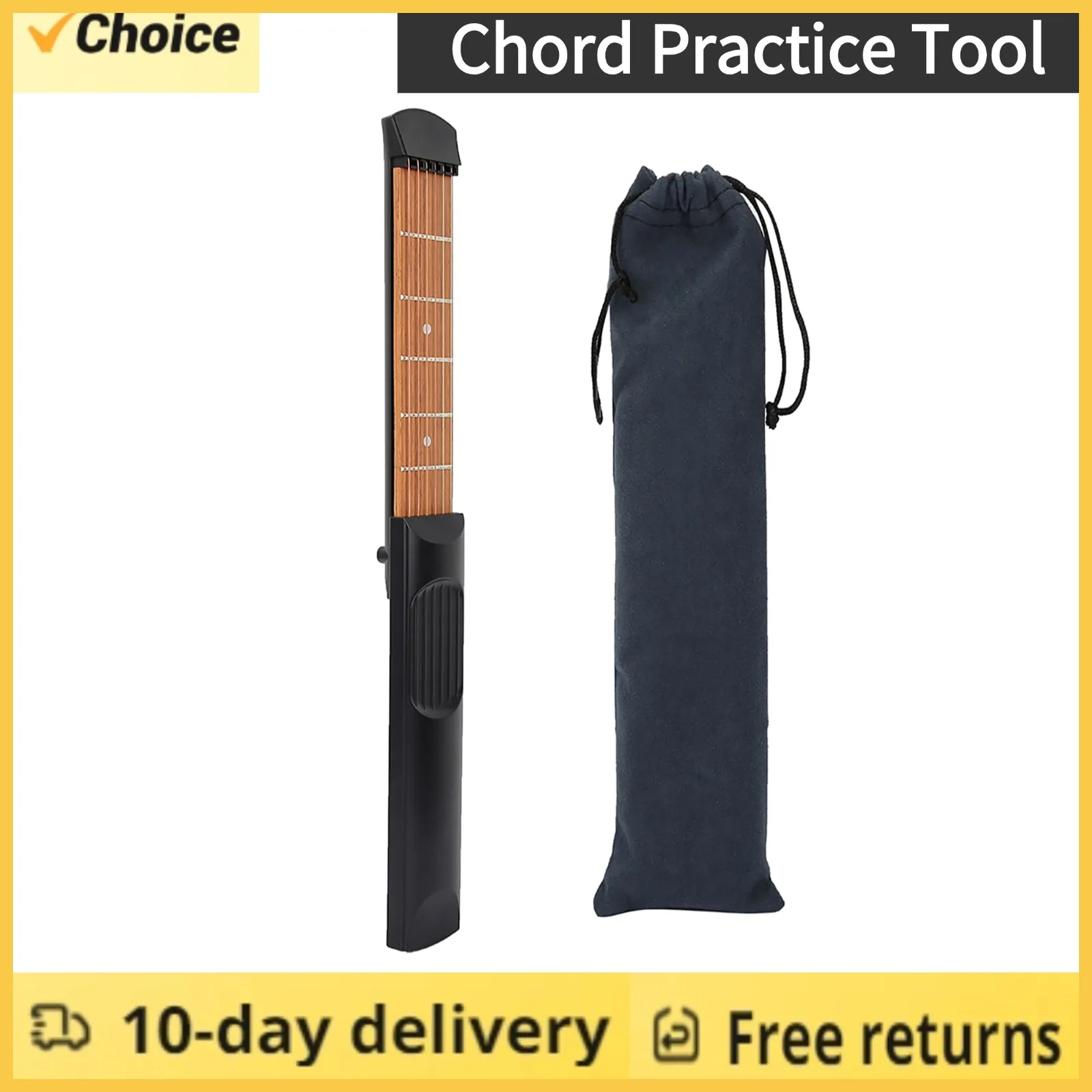 Chord Practice Tool Chord Trainer Guitar Chord Trainer Portable  6 Fret Guitar Practice Hands Training Tool Chord Trainer