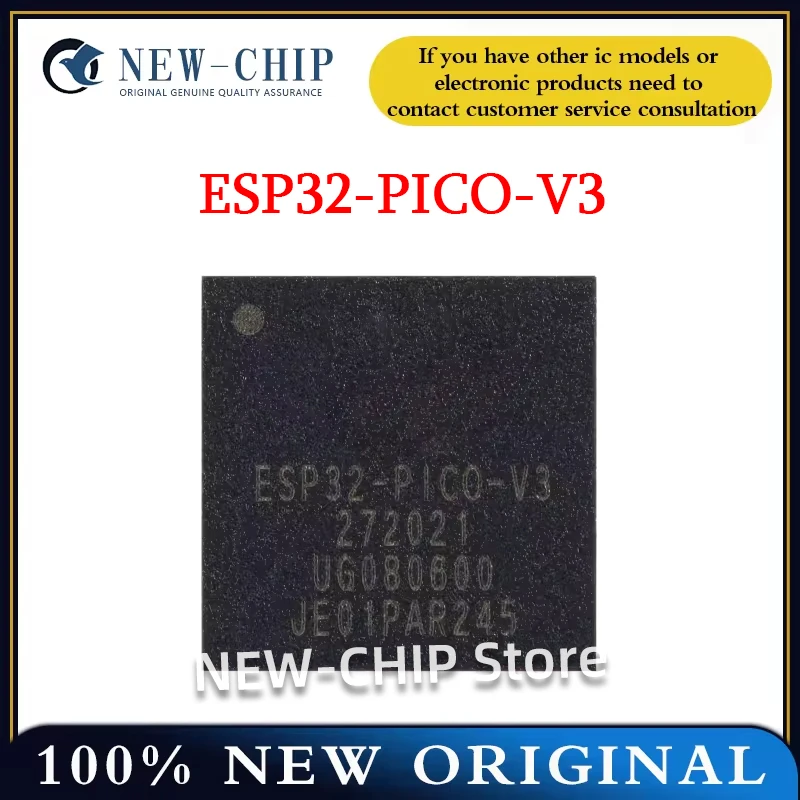 2PCS-20PCS/LOT  ESP32-PICO-V3 LGA-48 WI-FI+ BLUETOOTH 4MB 32-BIT DUAL-CORE MCU CHIP  NEW ORIGINAL ESP32