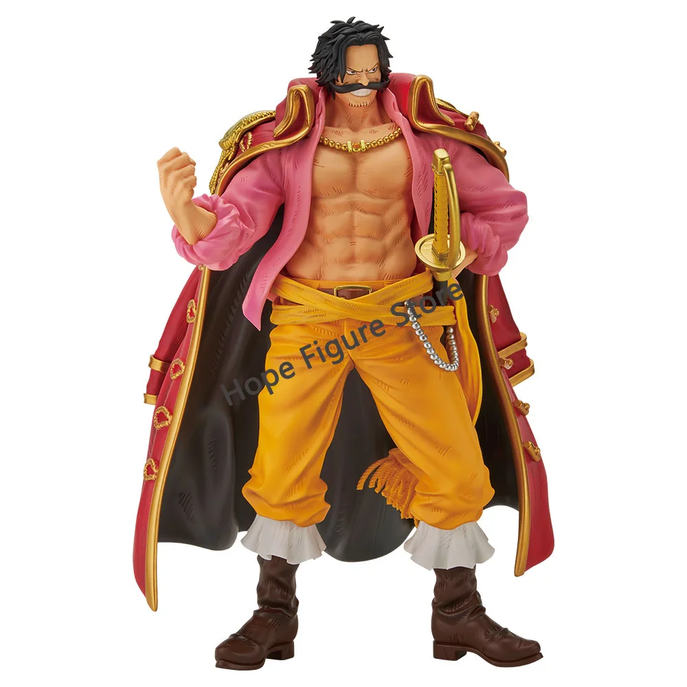 Em estoque original bandai ichiban kuji roger piratas gol d roger silvers rayleigh shanks buggy figura anime modelo de peça única brinquedo
