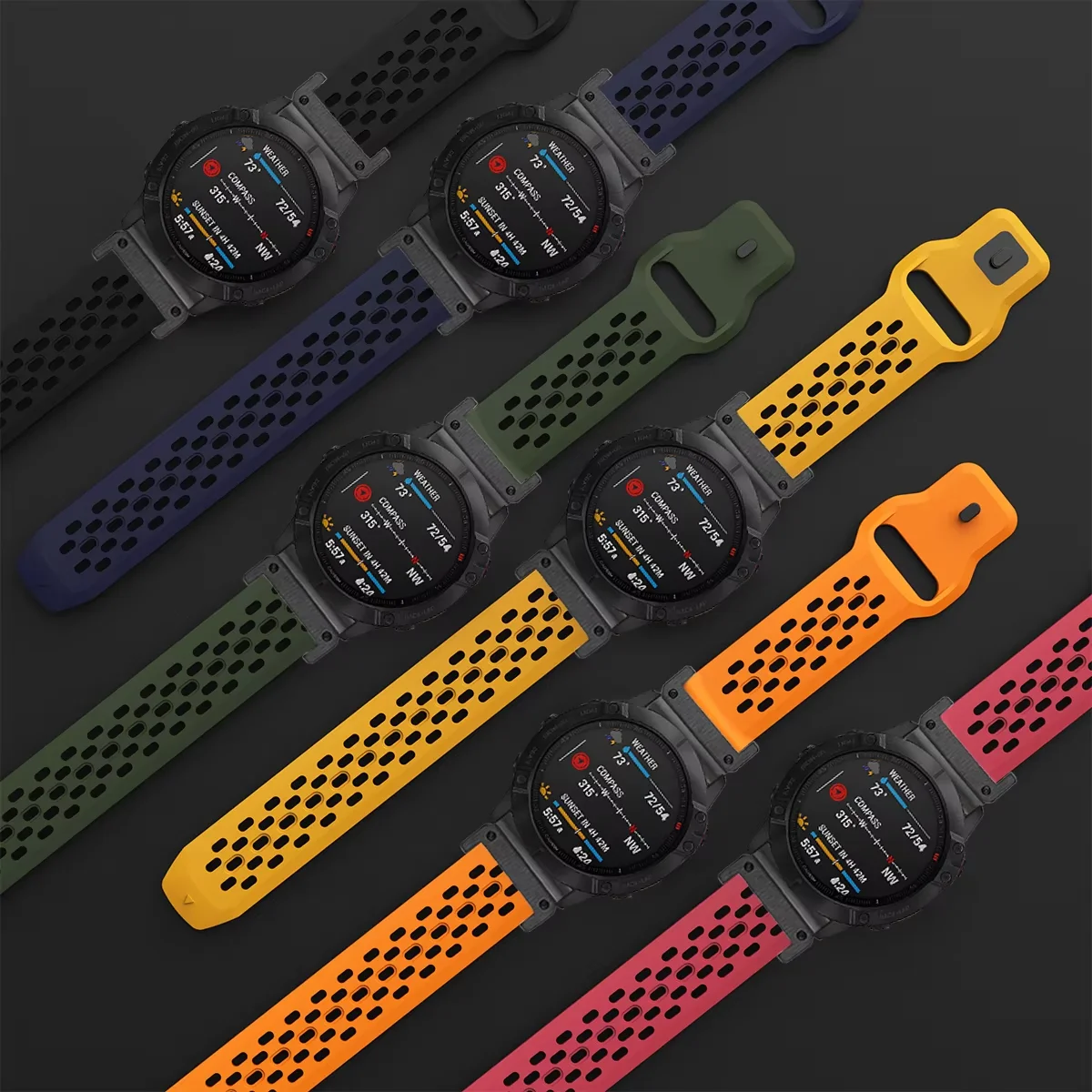 20 22 26 mm für Garmin Fenix 8 51 mm 7X 7 Pro Fenix 6X 6 5X 5Plus Tactix 7 Quick Fit Sport Silikonband Forerunner 965 945 Armband – Detail 8