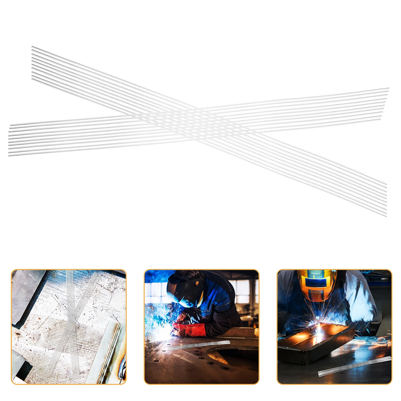 

20pcs Aluminum Welding Rod 6Mmx33Cm Low Melting Point Flux Cored Wire For Heat Exchanger Repair Brazing Stainless Steel Metals