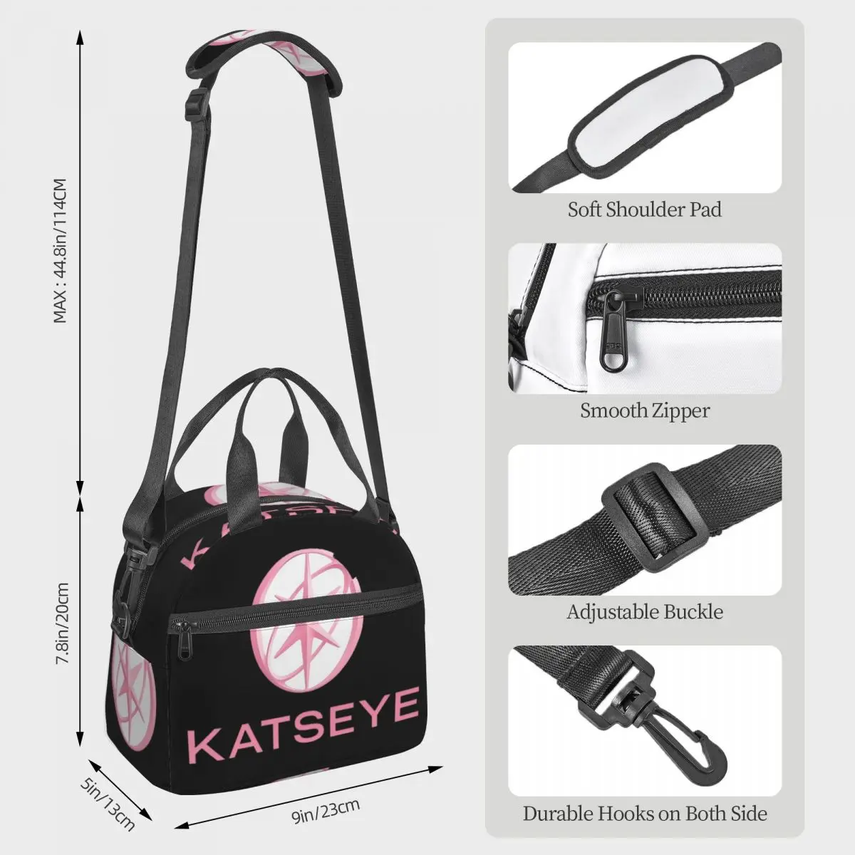 KATEYE Kpop Group Insulated Lunch Bag for Women Office Cooler Thermal Box Tote Leakproof Lunch Boxes