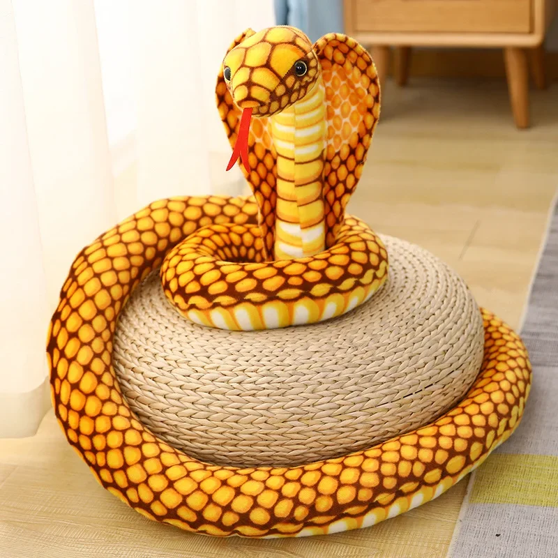 

Simulation Snake Plush Toys Lifelike Giant Stuffed Animal Snake Cobra Python Soft Dolls Bithday Gifts Children's Toys Home Decor