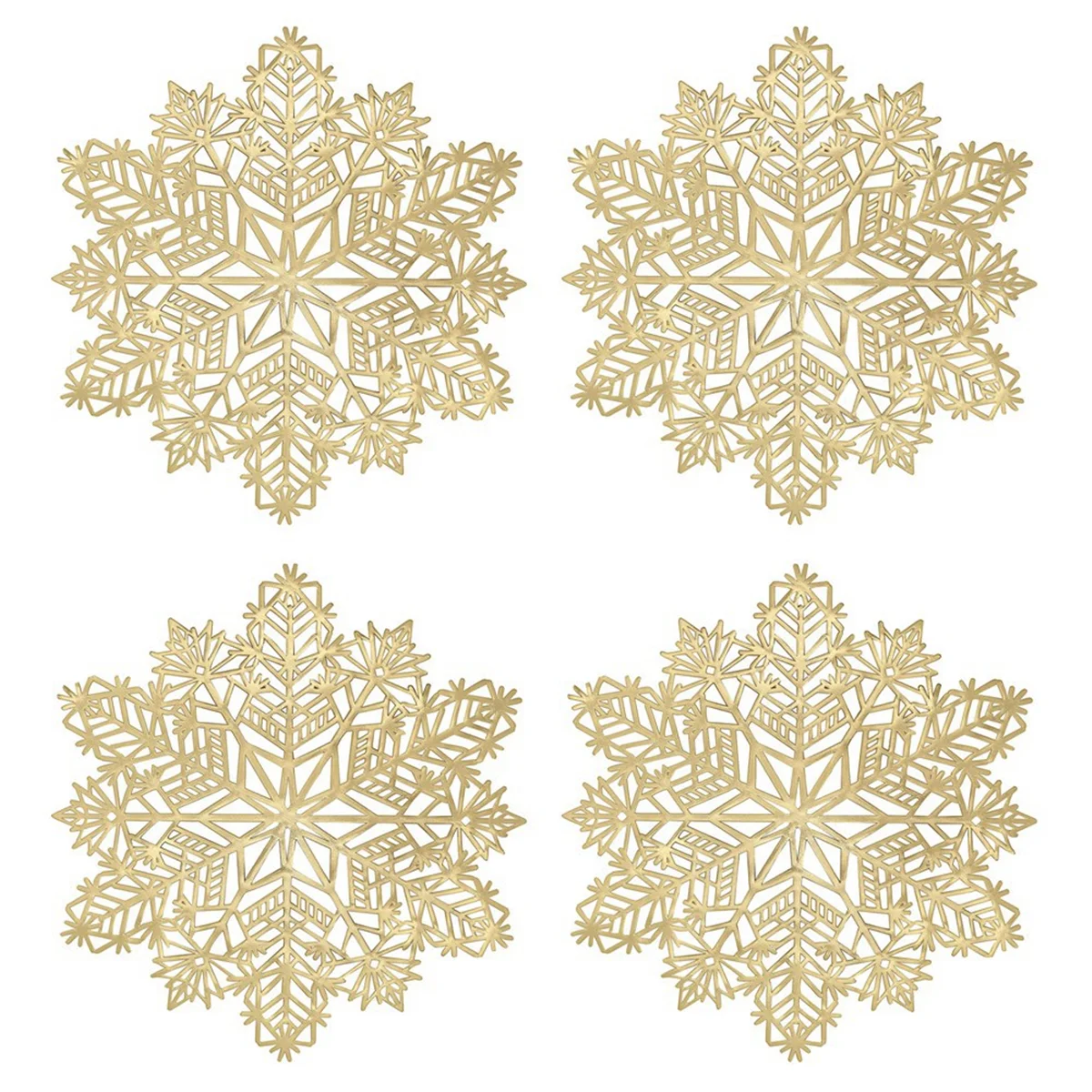 Snowflake Placemats Decorations Red Snowflake Tablemats Kitchen Table Mats for Christmas Holiday Wedding Decorative B