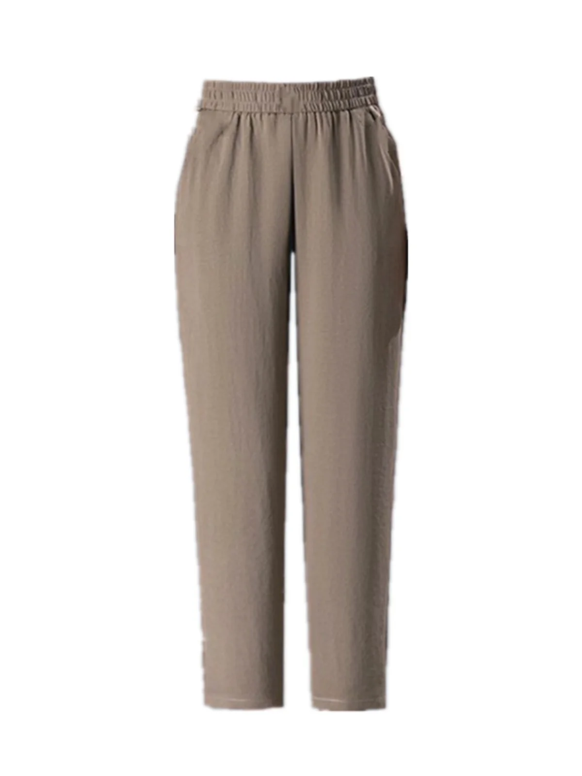 여름 신상 루즈핏 여성 바지 하이웨이스트 하란 나인 포인트 캐주얼 바지 중년 및 노년 여성용