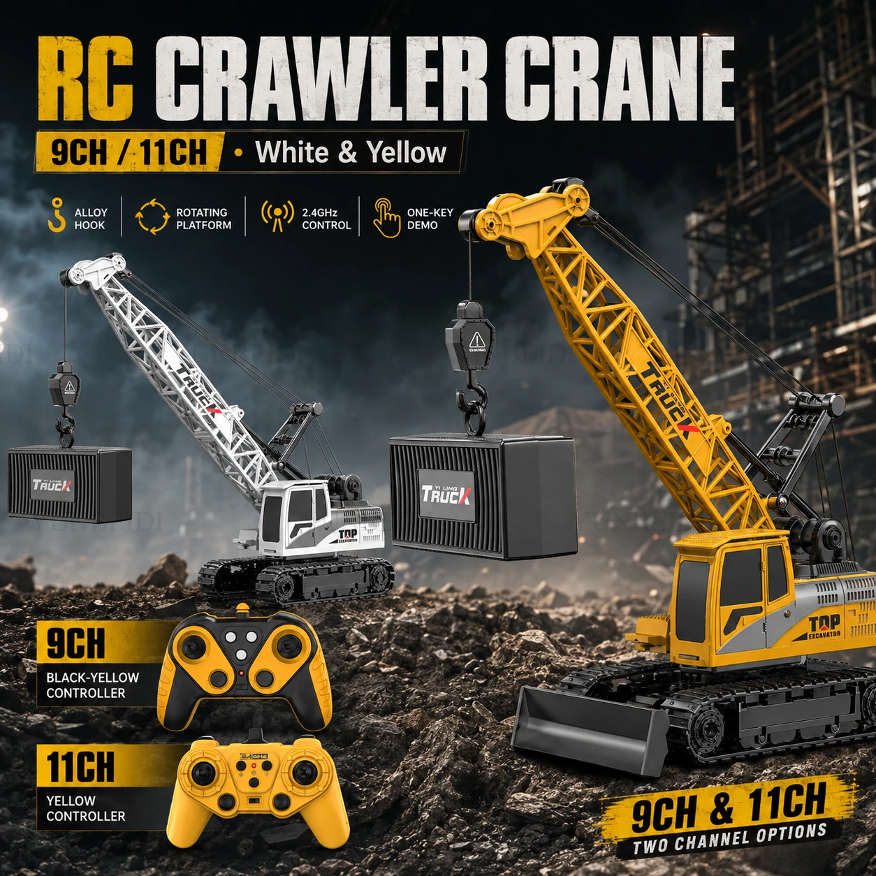 Grúa de Control Remoto 9CH/11C - Crane Claw Motor reseña y precio