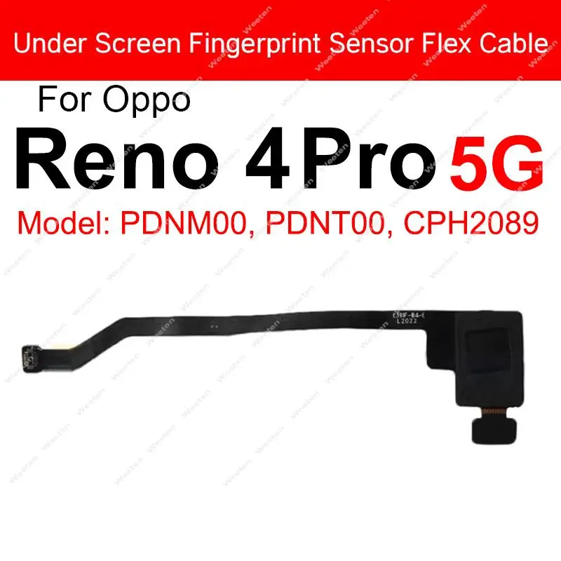 Under Screen Home Fingerprint Sensor Flex Cable For Oppo Reno 2Z Z 2 3 4 5 6 Pro 4SE Underscreen Touch Fingerprint Sensor Parts