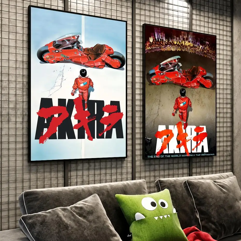 Anime AKIRA Cyberpunk Sci Fi Classic Poster HD Self-Stick Wall Decor Bedroom Dorm Office Gaming Garage Bathroom Gift