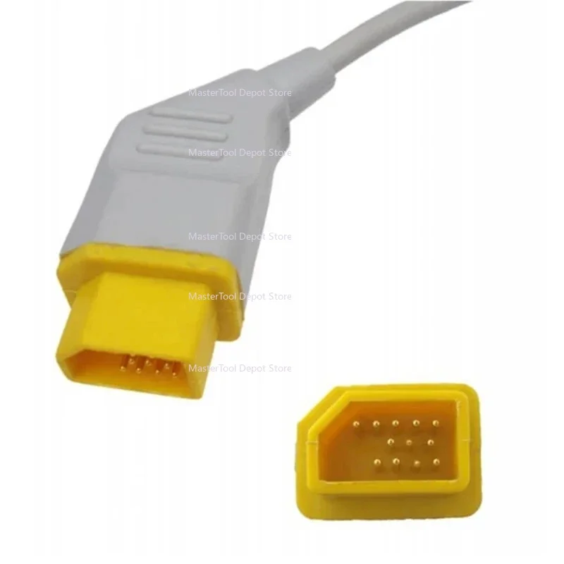 Nihon Kohden 12 Pins Oximax IBP Transducer Adapter Cable to Edwards/ Utah Connector